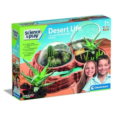 Image of Clementoni 97858 Play Lab Desert Life, Terrarium Gardening Children, Science kit for Kids 7 Year Made in Italy, gift birthday [Amazon Exclusive]