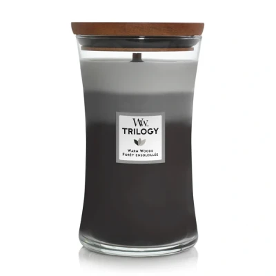 Image of WoodWick Scented Candle Large Trilogy Warm Woods 18 cm / ø 10