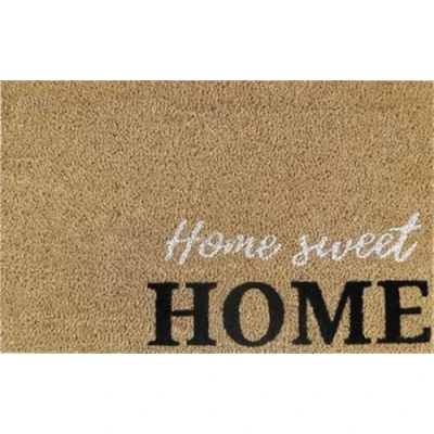 Image of Natural Coir 60cm x 40cm heavy duty doormats with rubber base funny message (home sweet home)