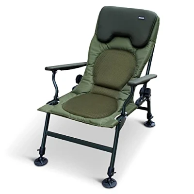 Image of Abode 3D Mesh Padded Carp Fishing Camping Armchair Recliner Chair