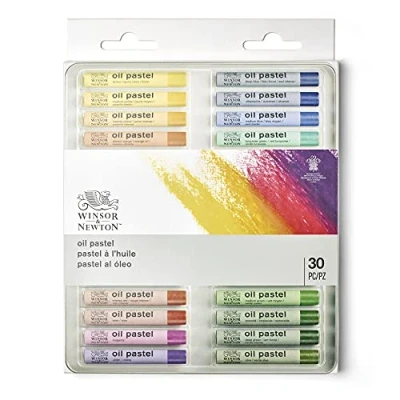 Image of Winsor &amp; Newton 1890002 Artist Oil Pastels, Easy to Apply and Blend, Vibrant Colours, Excellent Lightfastness 30 Colours