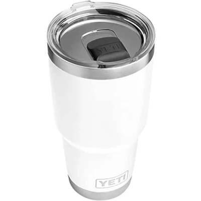 Image of YETI Rambler 30 oz Stainless Steel Vacuum Insulated Tumbler w/MagSlider Lid, White