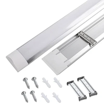 Image of 16 Pack LED Batten Light 6ft Tube Lights 60W 5400lm 6500K Super Bright White Wall and Ceiling Mounted Warehouse Workshop Garage Lighting