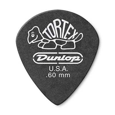 Image of Jim Dunlop 482P.60 Tortex Jazz Player Pack Pitch Black (Pack of 12)