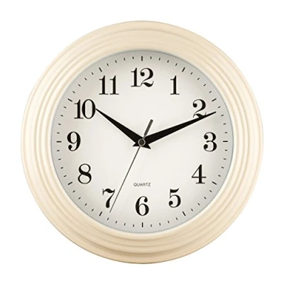 Image of PRIME FURNISHING Contemporary Design With Analogue Wall Clock (Cream)