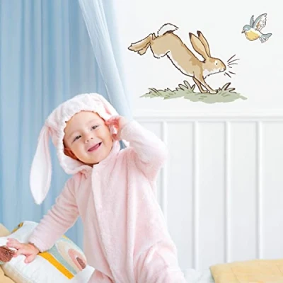 Image of Stickerscape Guess How Much I Love You Wall Stickers (Hopping Hare Regular) Nursery Stickers, Woodland Decor Easy to Apply, Cleanly Removable