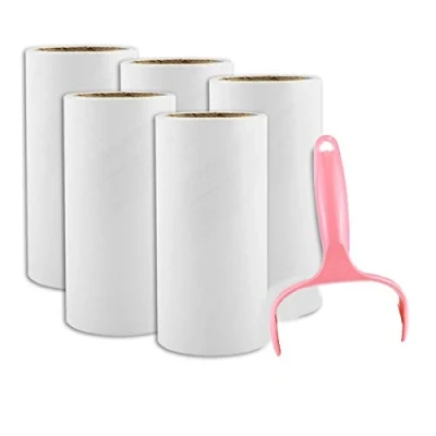 Image of U/D Clothes Roller, Rollers for Pet Hair, Lint Roller Clothes, Extra Sticky Lints Remover Brush, hairs, 1 + 5 Refills, 300 Sheets Total