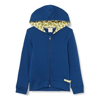 Image of loud + proud Unisex Kinder Kapuzenjacke, GOTS Zertifiziert Sweat Jacket, Ultramarine, 110 116