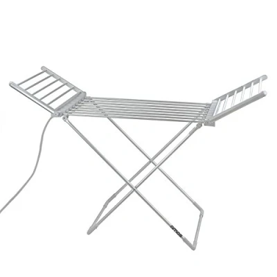 Image of AMOS 230 Electric Heated Clothes Airer Dryer Folding Energy Efficient Indoor Laundry Drying Rack, White