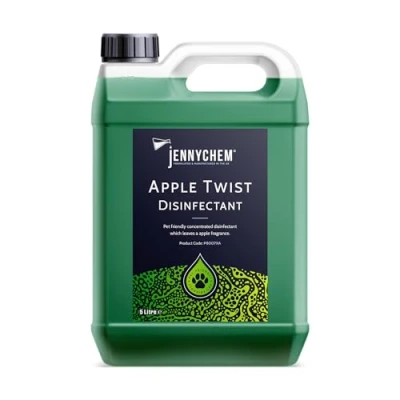 Image of Concentrated Pet Disinfectant 5L Powerful, Long Lasting Fresh Scent Cleaner Kills Germs &amp; Bacteria Safe for Use Around Pets Ideal Areas, Kennels, Homes More (Apple)