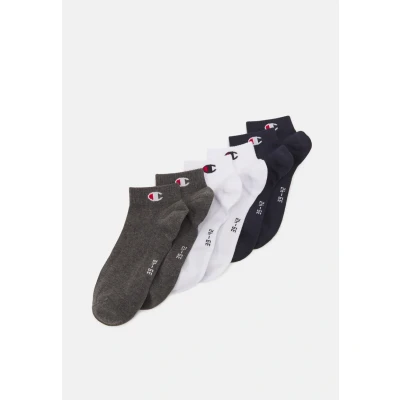 Image of Champion Basics 6pk Quarter Socks, Dark Blue/White/Grey, 2.5 5