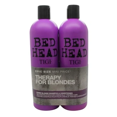 Image of Tigi Bed Head Colour Combat Dumb Blonde Shampoo and Conditioner Duo Set 750 ml