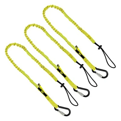 Image of 3 Foot Safety Tool Lanyard, Tough Scaffold Hard Hat Lanyard with Carabiner, Adjustable Loop End, Ultra Durable, Premium Quality Materials Ideal for Scaffold, Tools, Construction (3)