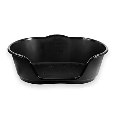 Image of YoL Black plastic pet bed heavy duty waterproof cat dog basket large comfortable