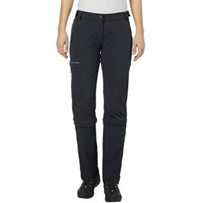 Image of VAUDE Women&#039;s Farley Stretch Capri T Zip II Long Pants Black/Black, Size 40