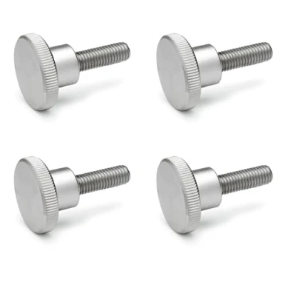 Image of Ganter Normelemente High knurled screws, DIN 464 M2.5 12 NI, thread M2.5, length: mm, stainless steel pack of 4