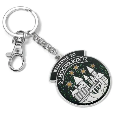 Image of Harry Potter Hogwarts Castle Keyring (One Size) (Silver/Black/White)