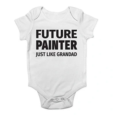 Image of Shopagift Future Painter Just Like Grandad Cute Boys and Girls Baby Vest Bodysuit