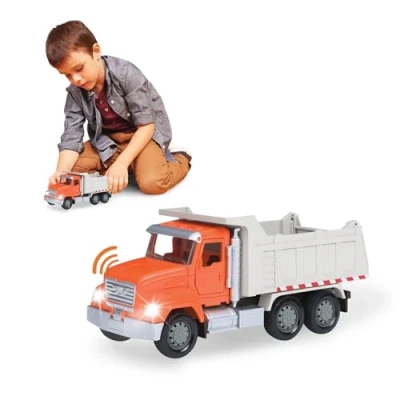 Image of Driven by Battat WH1006Z Micro Dump Dumper, Lights, and Sounds Trucks, Work Vehicles, Construction Toys for Kids Aged 3 Up, Multi Colour