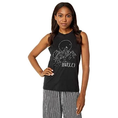 Image of Hurley Women&#039;s Yote Two Washed Muscle Tank T Shirt, Marshmallow, L
