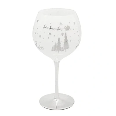 Image of Christmas Winter Wonderland Gin Glass Silver and White
