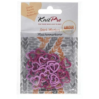 Image of KnitPro KP45515 Metal SITICH Markers: Amour, Assorted