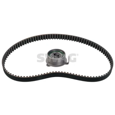 Image of 2431202270, 2431202270S1, 2431202701, 2431202701S1, 2441002550 Timing belt kit SWAG 90 92 4791 101 with rounded tooth profile KIA: Picanto I