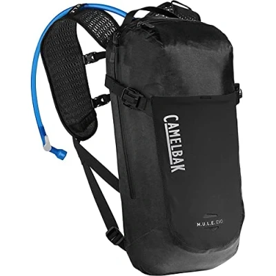 Image of CAMELBAK Mens M.U.L.E. EVO 12 Litre Hydration Cycling Backpack with 3 Water Reservoir Black/Silver Litre/3