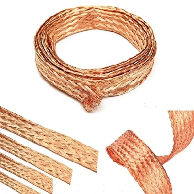 Image of NA 1m 6mm Flat Bare Copper Braid Desoldering Cable Lead Wire Ground