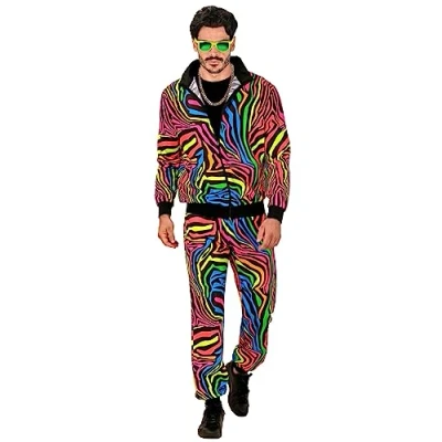 Image of Widmann 44982 Kostüm Trainingsanzug Animals Costume Tracksuit, Rainbow Colours, M
