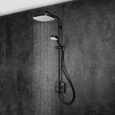 Image of Mira Opero Dual Thermostatic Mixer Shower Exposed Matt Black 1.1944.004
