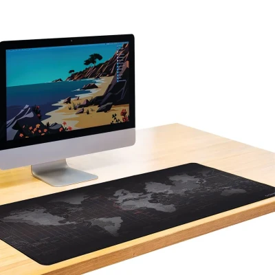 Image of Q Connect Gaming Mouse Mat Large World Map Print 900x400x2.5mm