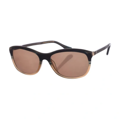 Image of Zen Womens Square shaped acetate and metal sunglasses Z432 women Brown One Size