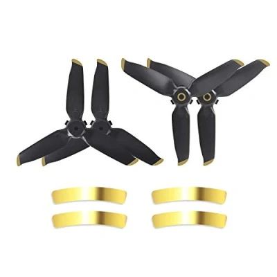 Image of Fututech 2 Pairs of Silent Propeller for DJI FPV CW CCW Light Flight Drone Accessory (Gold Two Pairs)