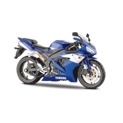 Image of Maisto Yamaha YZF R1 Motorbike 1:12 Scale Incredibly Detailed Die Cast Replica Collectible Motorcycle Model, Blue