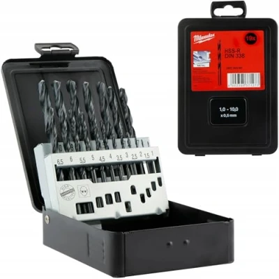 Image of Milwaukee HSS Drill Bit Set Supplied In Tin 19Pc
