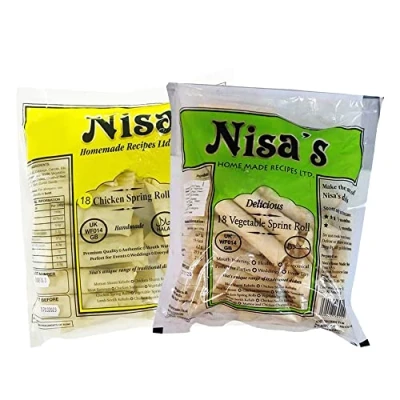 Image of NISA&#039;S Spring Roll Combo Frozen Vegetable 18Pcs Chicken Ready to Eat 100% Fresh Indian Origin