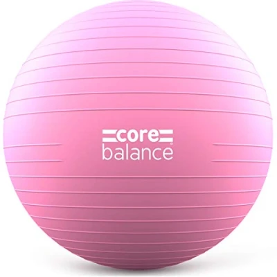 Image of Core Balance Anti Burst Gym Ball, 55 85cm With Hand Pump (85cm, Pink)