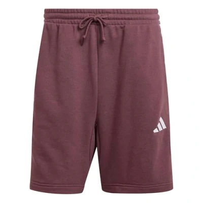 Image of adidas Men&#039;s Essential Three Stripes French Terry Short, Aurora Ruby/White, S