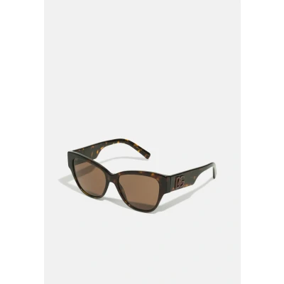 Image of Dolce &amp; Gabbana Woman DG4449 502/73 Sunglasses Acetate Turtle Brown Butterfly Normal