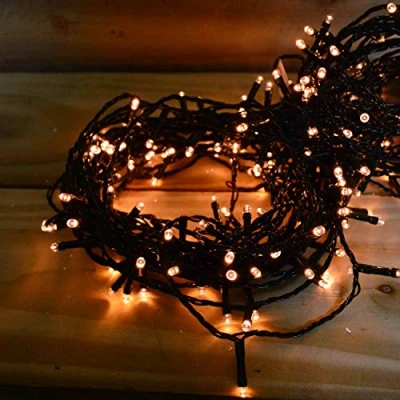 Image of Premier 50 Multi Action Battery Operated Vintage Gold LED Christmas Lights With Timer