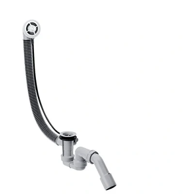 Image of Hansgrohe 58140180 Flexaplus Basic Waste and Overflow Set for Standard Bathtubs, Multicoloured, für Normalwannen