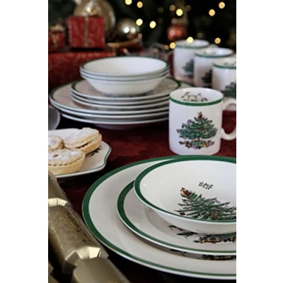 Image of Spode Christmas Tree 16 Piece Dinner Set