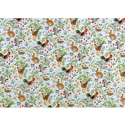 Image of Melody Jane Dolls House Miniature Print 1:12 Scale Country Springtime on White Wallpaper