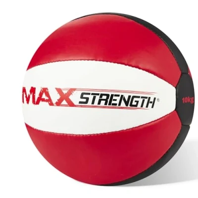 Image of MAXSTRENGTH Heavy Duty Maya Leather Medicine Ball Fitness Gym Weight Training Exercise 8kg/10kg/12kg/15kg (10)