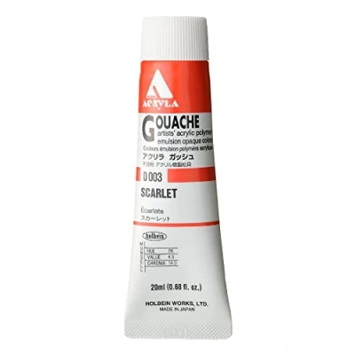 Image of Holbein Acryla Gouache Scarlet (A) 20ml