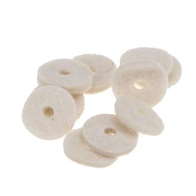 Image of Musiclily Basic Guitar Strap Button Felt Washers, White (Set of 20)