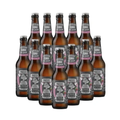 Image of Maeloc Galician Strawberry Spanish Cider 330ml Bottles 4.0% ABV (12 Pack)
