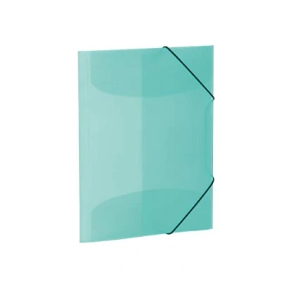 Image of HERMA Elastic Folder Translucent in Turquoise, A3, Sturdy Plastic, with 3 Inner Flaps, 1 Span