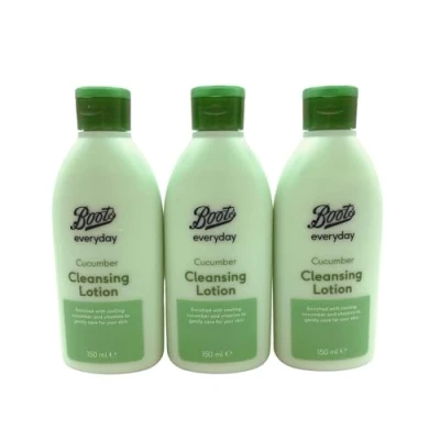 Image of Boots Cucumber Cleansing Lotion Suitable for all Skin Types 150mL [TRIPLE PACK]